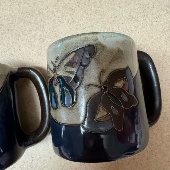 Butterfly coffee mugs. Handmade. - Picture 5 of 12